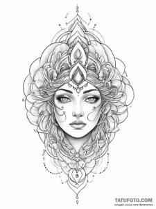 Tattoo design a mind shielded by a powerful a... - эскиз тату (№1754326538_0, 04.08.2025 16:55) — Tatufoto.com