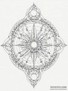 Tattoo design a moon phases sequence, with on... - эскиз тату (№1754328798_0, 04.08.2025 17:33) — Tatufoto.com