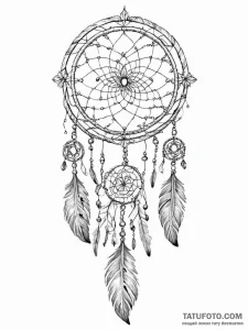 Tattoo design: a dreamcatcher design with a l... - эскиз тату (№1754330834_0, 04.08.2025 18:07) — Tatufoto.com