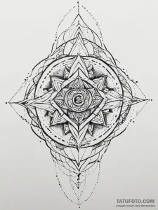 Tattoo design a sacred geometry pattern that... - эскиз тату (№1754332909_0, 04.08.2025 18:41) — Tatufoto.com