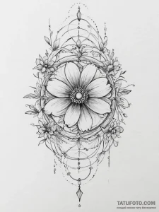 Tattoo design a zodiac glyph intertwined with... - эскиз тату (№1754334745_0, 04.08.2025 19:12) — Tatufoto.com