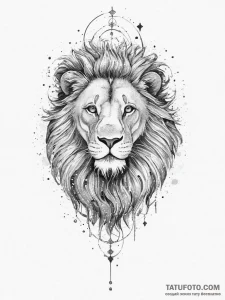 Tattoo sketch a leo constellation, its stars... - эскиз тату (№1754339361_0, 04.08.2025 20:29) — Tatufoto.com