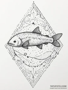 Catfish, ink illustration for tattoo, dotwork... - эскиз тату (№1754340572_0, 04.08.2025 20:49) — Tatufoto.com