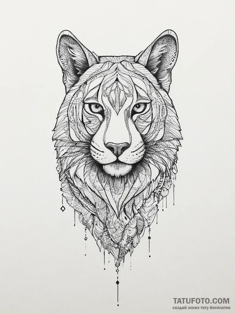 Tattoo design a camouflage pattern subtly int... - эскиз тату (№1754345258_0, 04.08.2025 22:07) — Tatufoto.com