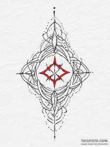 Amulet symbol, tattoo sketch design, on a cle... - эскиз тату (№1754396549_0, 05.08.2025 12:22) — Tatufoto.com