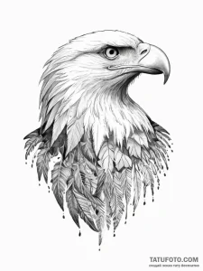 орёл - эскиз тату (№1754400890_0, 05.08.2025 13:34) — Tatufoto.com