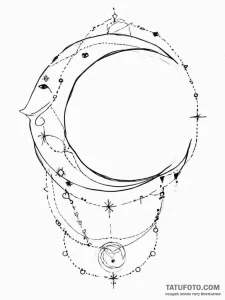 Tattoo sketch a zodiac constellation intertwi... - эскиз тату (№1754403239_0, 05.08.2025 14:13) — Tatufoto.com