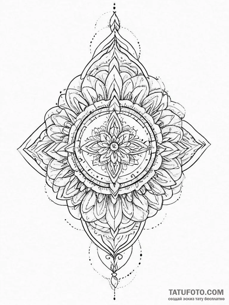 Tattoo design a subtle representation of a he... - эскиз тату (№1754405306_0, 05.08.2025 14:48) — Tatufoto.com