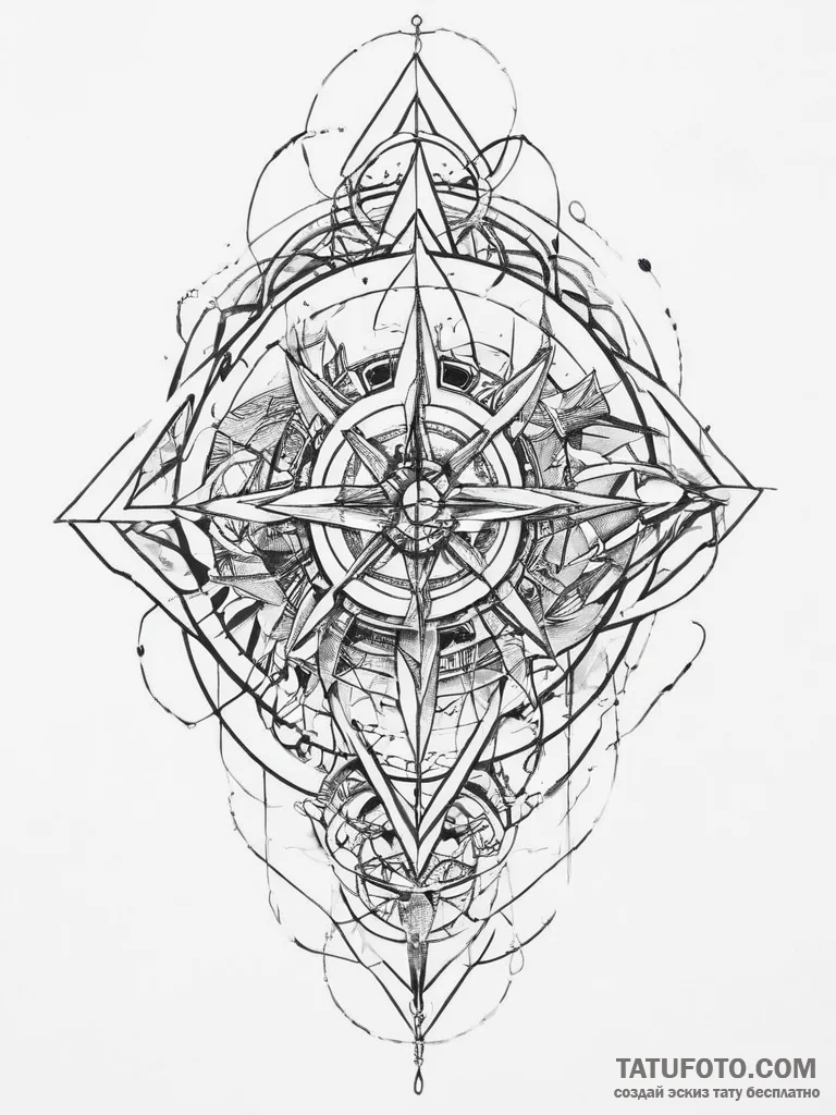 Tattoo design an abstract interpretation of a... - эскиз тату (№1754405505_0, 05.08.2025 14:51) — Tatufoto.com