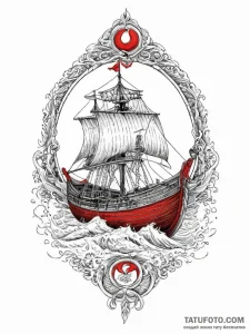 Tattoo sketch a powerful viking longship cutt... - эскиз тату (№1754407791_0, 05.08.2025 15:29) — Tatufoto.com