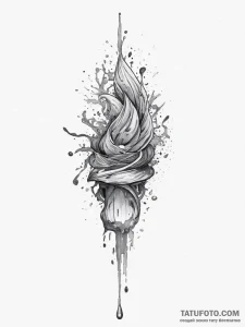 A macro shot of oil and water mixing, creatin... - эскиз тату (№1754407988_0, 05.08.2025 15:33) — Tatufoto.com