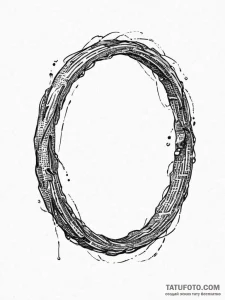 The "one ring" with inscription, artistic tat... - эскиз тату (№1754410238_0, 05.08.2025 16:10) — Tatufoto.com