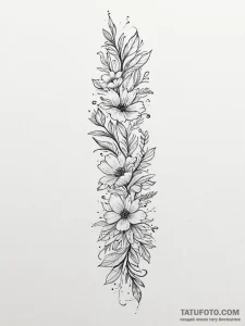 Tattoo design a spine subtly outlined with a... - эскиз тату (№1754410438_0, 05.08.2025 16:13) — Tatufoto.com