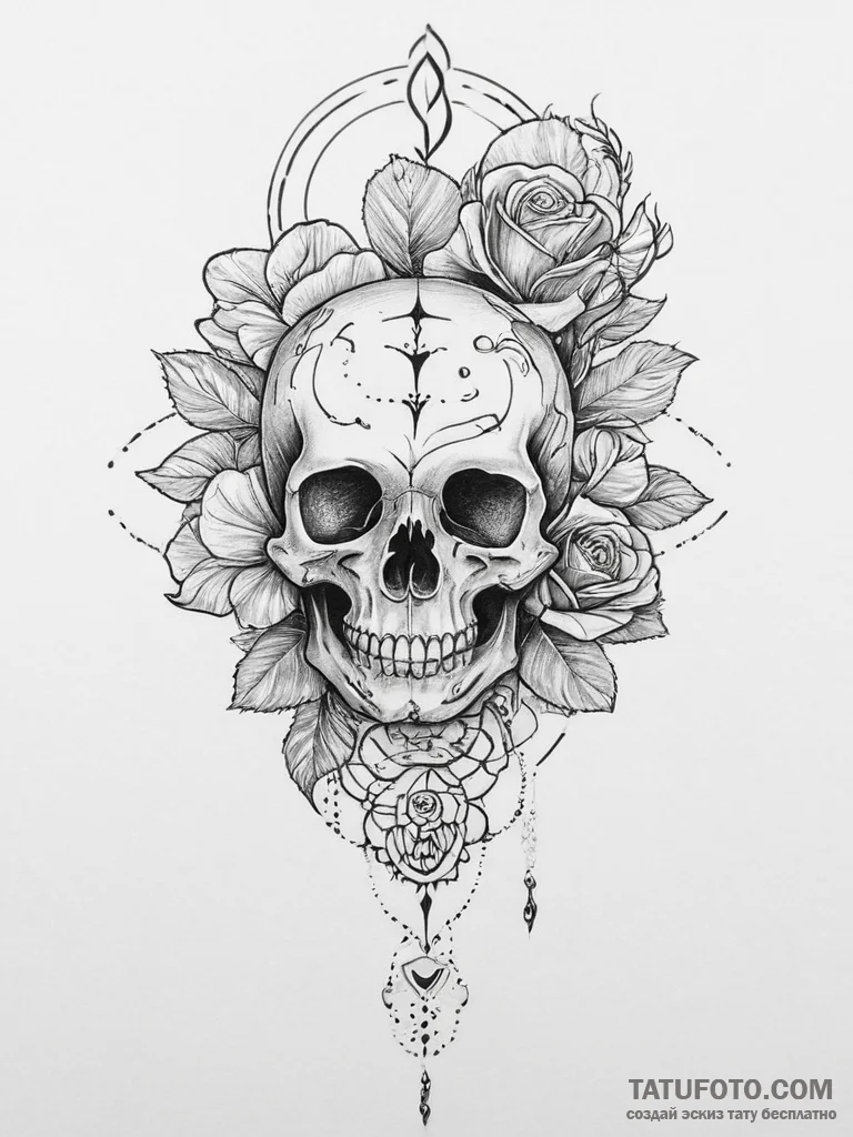 Tattoo design a realistic botanical illustrat... - эскиз тату (№1754411479_0, 05.08.2025 16:31) — Tatufoto.com