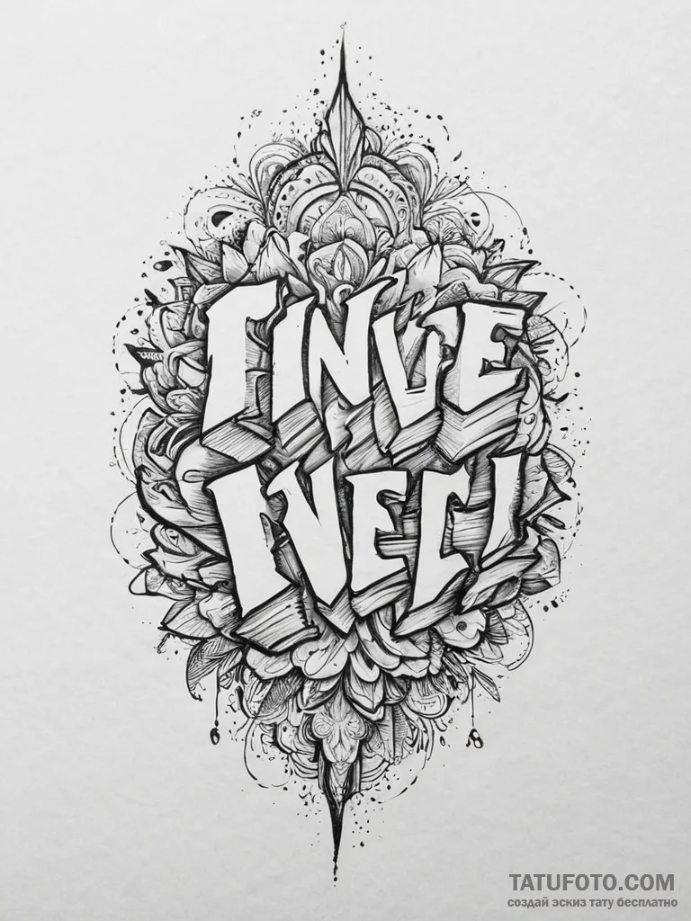 Tattoo sketch a unique personal signature or... - эскиз тату (№1754413743_0, 05.08.2025 17:09) — Tatufoto.com