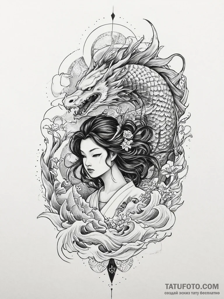 Nezuko in her box from demon slayer, tattoo s... - эскиз тату (№1754427353_0, 05.08.2025 20:55) — Tatufoto.com