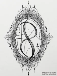 A person practicing calligraphy with a brush... - эскиз тату (№1754427624_0, 05.08.2025 21:00) — Tatufoto.com