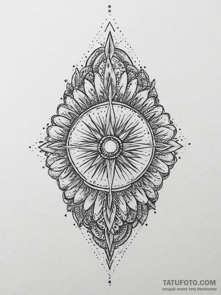 Tattoo sketch: a svarozhich depicted as a bra... - эскиз тату (№1754428015_0, 05.08.2025 21:06) — Tatufoto.com