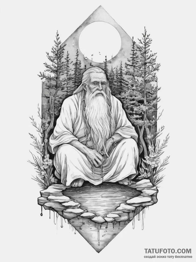 Tattoo design: watercolor style, showing vele... - эскиз тату (№1754429794_0, 05.08.2025 21:36) — Tatufoto.com