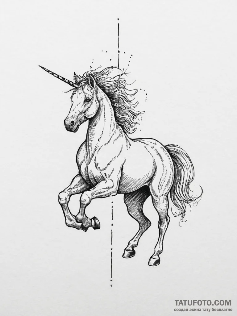 Centaur, ink illustration for tattoo, fine li... - эскиз тату (№1754430393_0, 05.08.2025 21:46) — Tatufoto.com
