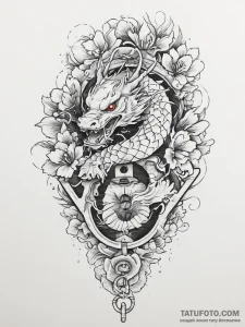 Tattoo design a stylized lock on one partner,... - эскиз тату (№1754432559_0, 05.08.2025 22:22) — Tatufoto.com