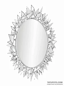 Reflections in a broken mirror, showing a fra... - эскиз тату (№1754435794_0, 05.08.2025 23:16) — Tatufoto.com