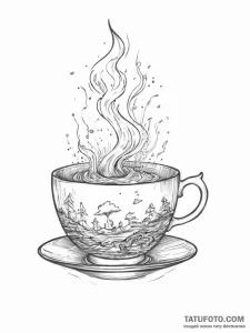 A teacup with a storm inside - эскиз тату (№1754436206_0, 05.08.2025 23:23) — Tatufoto.com