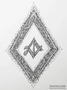 96. tattoo sketch: the rune "bereginya" (ofte... - эскиз тату (№1754437822_0, 05.08.2025 23:50) — Tatufoto.com