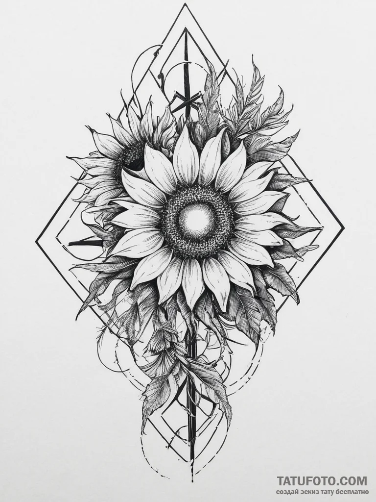 Tattoo design: a neo-traditional kolovrat, su... - эскиз тату (№1754438221_0, 05.08.2025 23:57) — Tatufoto.com