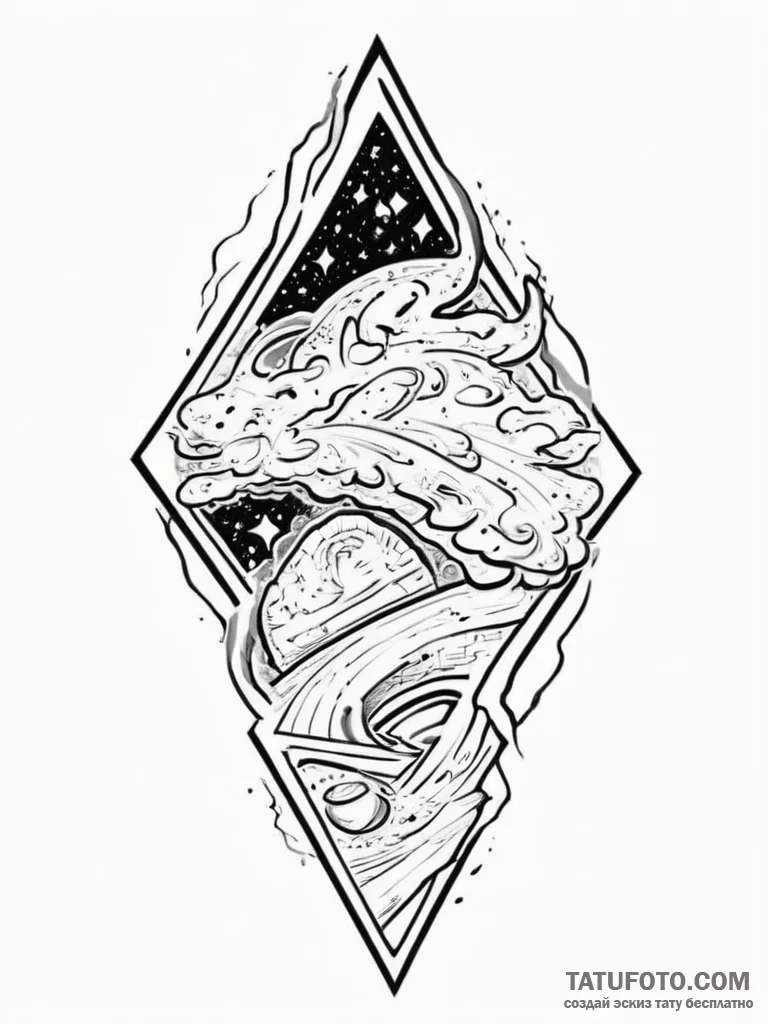 Milky way, tattoo sketch design, black and gr... - эскиз тату (№1754439877_0, 06.08.2025 00:24) — Tatufoto.com
