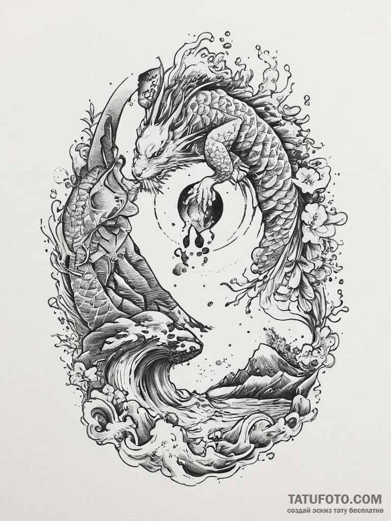 Sisyphus pushing the boulder, artistic tattoo... - эскиз тату (№1754441848_0, 06.08.2025 00:57) — Tatufoto.com