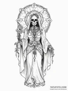 Santa muerte - эскиз тату (№1754443034_0, 06.08.2025 01:17) — Tatufoto.com