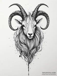 Tattoo design a capricorn goat-fish hybrid, w... - эскиз тату (№1754444237_0, 06.08.2025 01:37) — Tatufoto.com