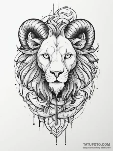 A chimera (lion, goat, snake) (is there, but... - эскиз тату (№1754444438_0, 06.08.2025 01:40) — Tatufoto.com