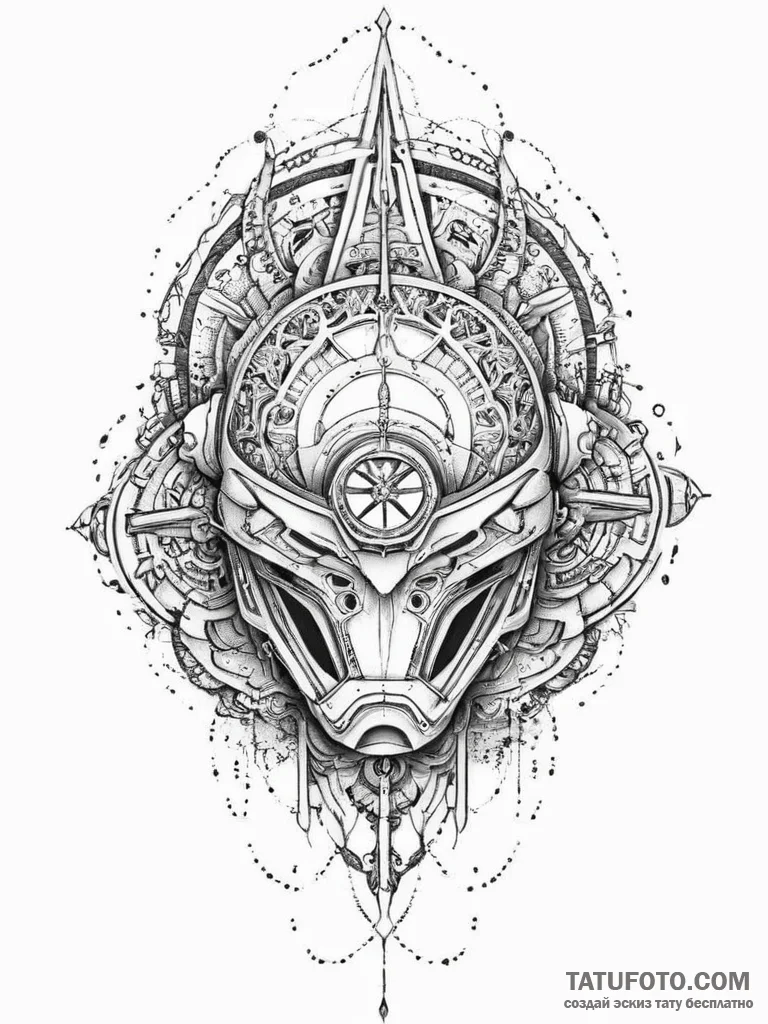 Tattoo sketch a stylized crosshair targeting... - эскиз тату (№1754445642_0, 06.08.2025 02:00) — Tatufoto.com