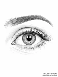 A close-up of a person's eye with heterochrom... - эскиз тату (№1754449694_0, 06.08.2025 03:08) — Tatufoto.com