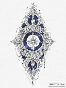 Tattoo design: a celestial landscape with sta... - эскиз тату (№1754450098_0, 06.08.2025 03:14) — Tatufoto.com