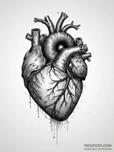 Tattoo design a pixelated heart container bre... - эскиз тату (№1754451515_0, 06.08.2025 03:38) — Tatufoto.com