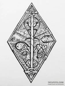 Hieroglyph, tattoo sketch design, blackwork t... - эскиз тату (№1754452920_0, 06.08.2025 04:02) — Tatufoto.com