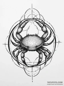 Tattoo design a cancer crab made of abstract,... - эскиз тату (№1754459744_0, 06.08.2025 05:55) — Tatufoto.com