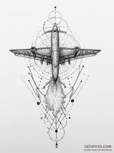 Airplane, tattoo flash sheet design, muted co... - эскиз тату (№1754460945_0, 06.08.2025 06:15) — Tatufoto.com