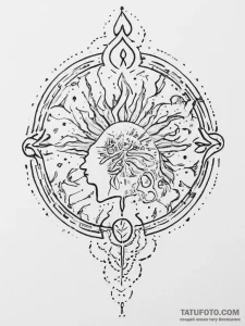 Tattoo sketch a zodiac glyph with its corresp... - эскиз тату (№1754461142_0, 06.08.2025 06:19) — Tatufoto.com