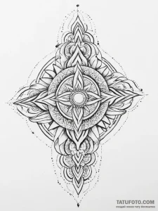 Tattoo design a starlit night sky, with a sin... - эскиз тату (№1754461746_0, 06.08.2025 06:29) — Tatufoto.com