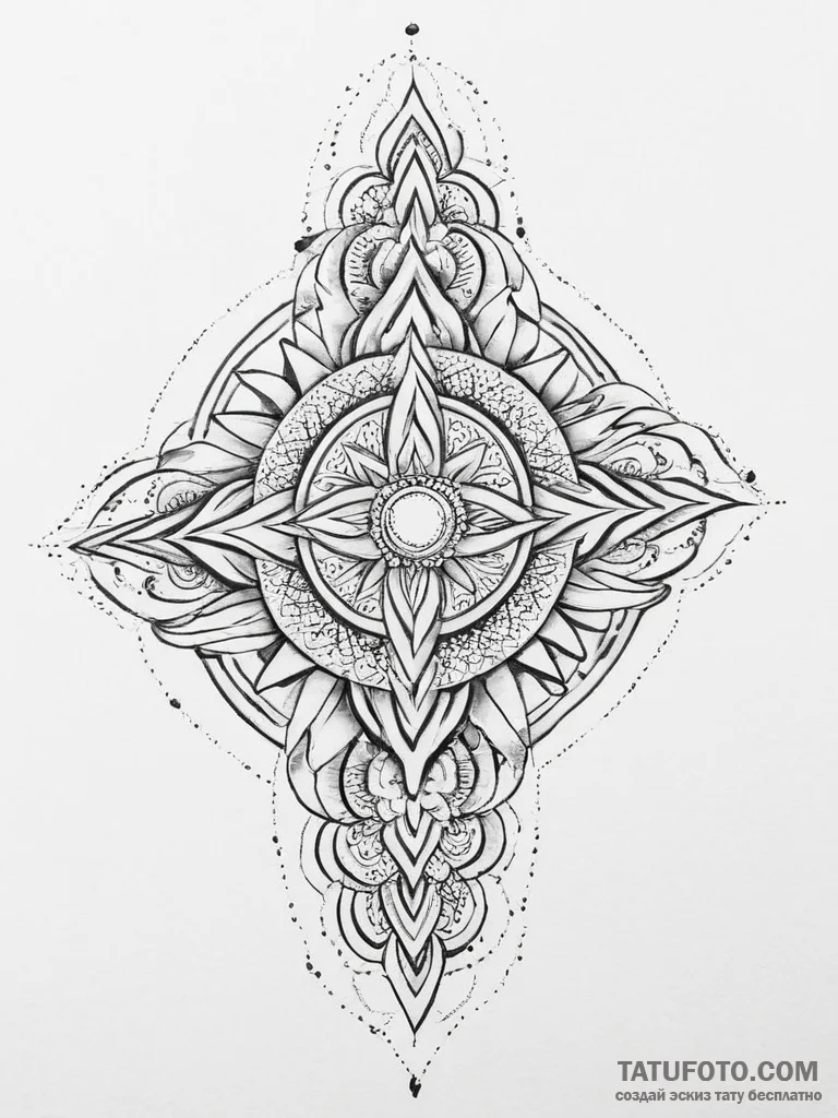 Tattoo design a starlit night sky, with a sin... - эскиз тату (№1754461746_0, 06.08.2025 06:29) — Tatufoto.com