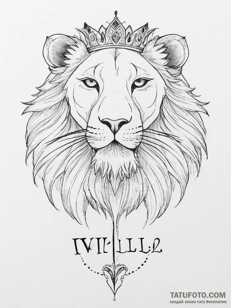 Tattoo sketch "i will" text for leo, with a b... - эскиз тату (№1754462955_0, 06.08.2025 06:49) — Tatufoto.com