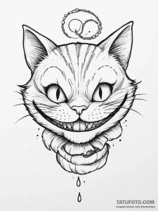 The cheshire cat's grin (is there, but can be... - эскиз тату (№1754464768_0, 06.08.2025 07:19) — Tatufoto.com