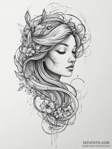 Tattoo sketch an abstract representation of a... - эскиз тату (№1754465167_0, 06.08.2025 07:26) — Tatufoto.com