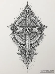 Tattoo sketch a stylized energy shield rippli... - эскиз тату (№1754467220_0, 06.08.2025 08:00) — Tatufoto.com