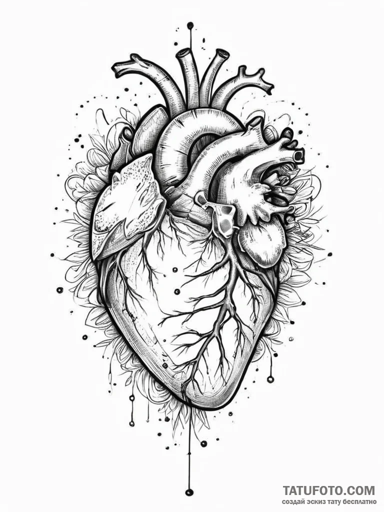 Tattoo design a pixelated heart container bre... - эскиз тату (№1754468621_0, 06.08.2025 08:23) — Tatufoto.com
