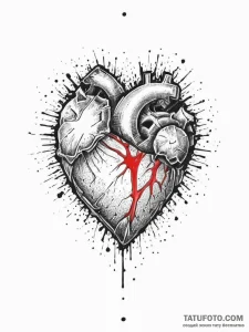 Tattoo sketch a pixelated heart container wit... - эскиз тату (№1754469629_0, 06.08.2025 08:40) — Tatufoto.com